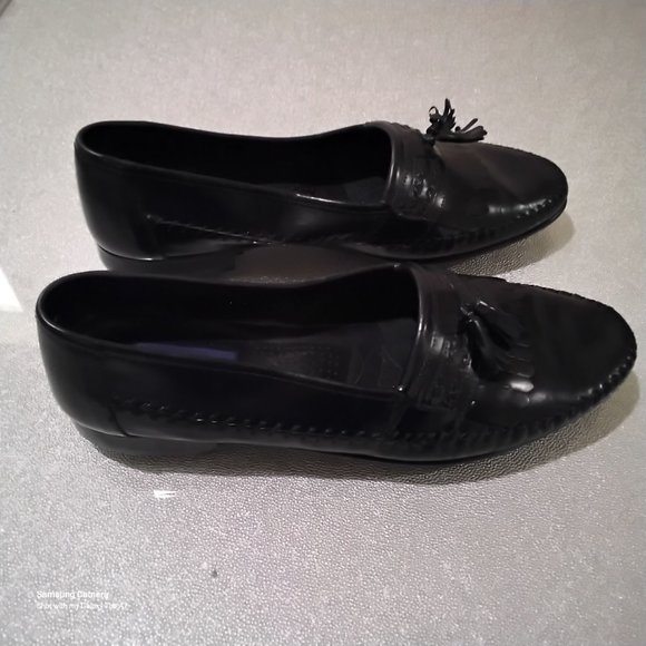 Men Giorgio Brutini Le Glove Black Tassel Moc-Toe Loafers 13D Nice Pre-Owned Con main image 10